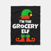 I'm The Grocery Elf Family Pajama Christmas Funny  Fleecedecke (Vorderseite)