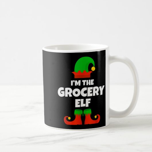 I'm The Grocery Elf Family Pajama Christmas Funny Kaffeetasse (Rechts)