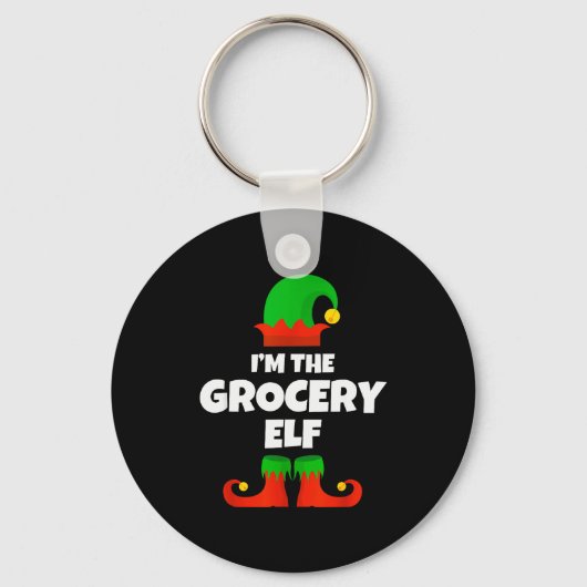 I'm The Grocery Elf Family Pajama Christmas Funny  Schlüsselanhänger (Vorderseite)