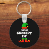 I'm The Grocery Elf Family Pajama Christmas Funny  Schlüsselanhänger (Vorderseite)