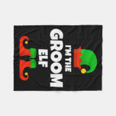 I'm The Groom Elf Family Pajama Christmas Funny  Fleecedecke (Vorderseite (Horizontal))