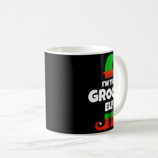 I'm The Groom Elf Family Pajama Christmas Funny Kaffeetasse (VorderseiteRechts)