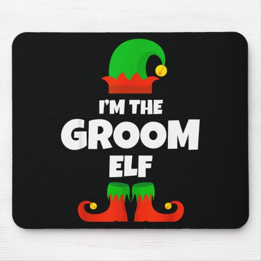 I'm The Groom Elf Family Pajama Christmas Funny Mousepad (Vorne)