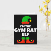I'm The Gym Rat Elf Family Pajama Christmas Fitnes Karte (Gelbe Blume)