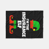 I'm The Insurance Elf Family Pajama Christmas Funn Fleecedecke (Vorderseite (Horizontal))
