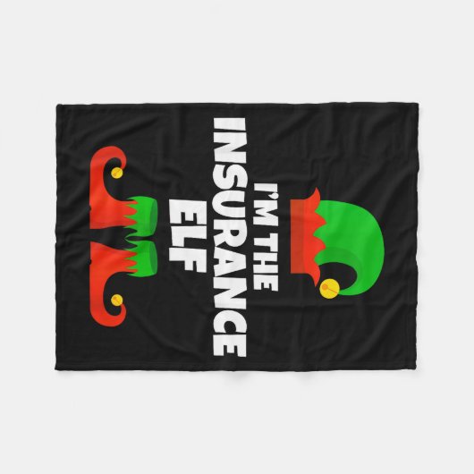 I'm The Insurance Elf Family Pajama Christmas Funn Fleecedecke (Vorderseite (Horizontal))