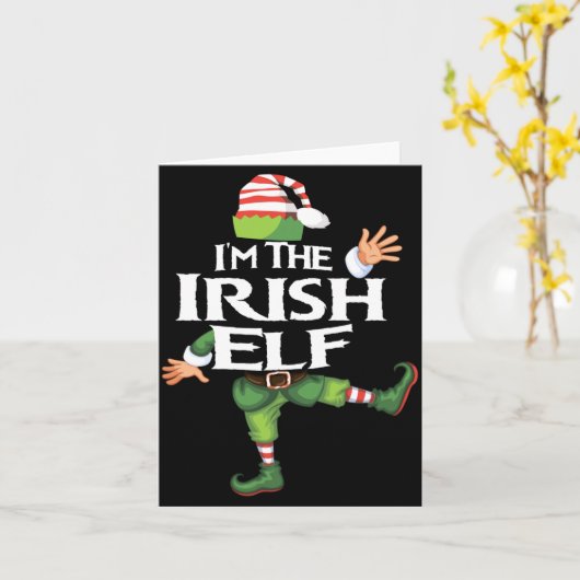 Im The Irish Elf Christmas Eve Xmas Elf Squad Cos Karte (Gelbe Blume)