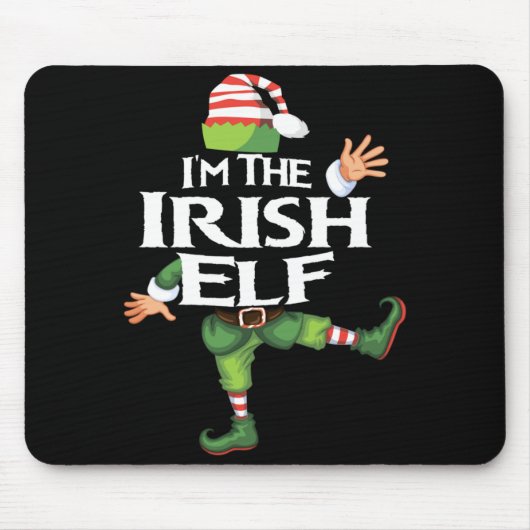Im The Irish Elf Christmas Eve Xmas Elf Squad Cos Mousepad (Vorne)