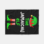 I'm The Jamaican Elf Jamaica Christmas Funny Pajam Fleecedecke (Vorderseite (Horizontal))