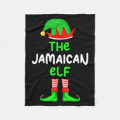 I'm The Jamaican Elf Jamaica Christmas Funny Pajam Fleecedecke (Vorderseite)