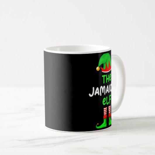 I'm The Jamaican Elf Jamaica Christmas Funny Pajam Kaffeetasse (VorderseiteRechts)