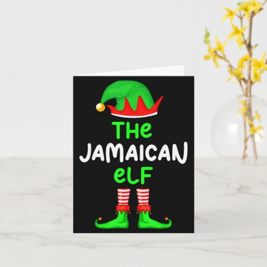 I'm The Jamaican Elf Jamaica Christmas Funny Pajam Karte (Gelbe Blume)