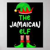 I'm The Jamaican Elf Jamaica Christmas Funny Pajam Poster (Vorne)