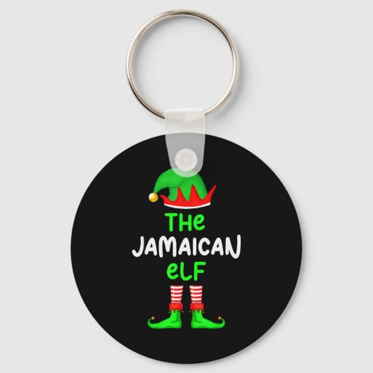 I'm The Jamaican Elf Jamaica Christmas Funny Pajam Schlüsselanhänger (Vorderseite)