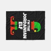 I'm The Jordanian Elf Family Pajama Christmas Funn Fleecedecke (Vorderseite (Horizontal))