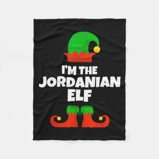 I'm The Jordanian Elf Family Pajama Christmas Funn Fleecedecke (Vorderseite)