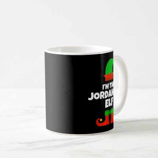 I'm The Jordanian Elf Family Pajama Christmas Funn Kaffeetasse (VorderseiteRechts)