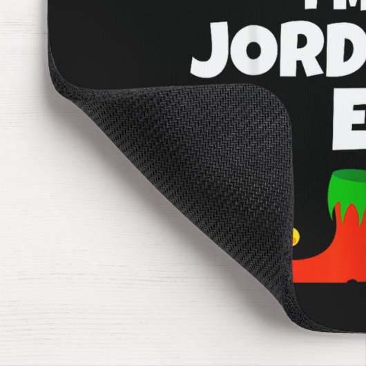 I'm The Jordanian Elf Family Pajama Christmas Funn Mousepad (Ecke)