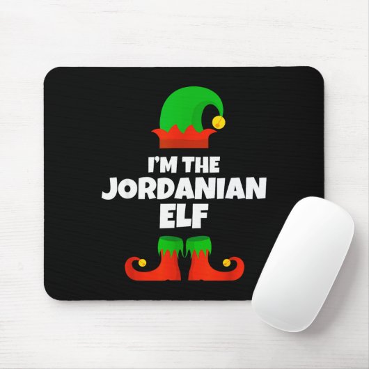 I'm The Jordanian Elf Family Pajama Christmas Funn Mousepad (Mit Mouse)