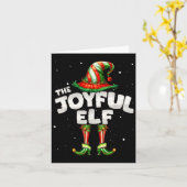I'm The Joyful Elf Family Matching Group Christmas Karte (Gelbe Blume)