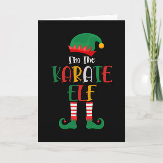 Im The Karate Elf Matching Christmas Karte