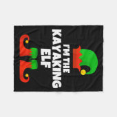 I'm The Kayaking Elf Family Pajama Christmas Kayak Fleecedecke (Vorderseite (Horizontal))