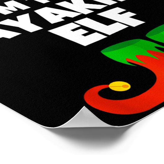 I'm The Kayaking Elf Family Pajama Christmas Kayak Poster (Ecke)