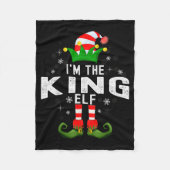 I'm The King Elf Christmas Family Pjs Costume Fleecedecke (Vorderseite)