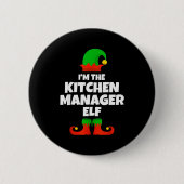 I'm The Kitchen Manager Elf Family Pajama Christma Button (Vorderseite)
