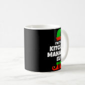 I'm The Kitchen Manager Elf Family Pajama Christma Kaffeetasse (VorderseiteRechts)