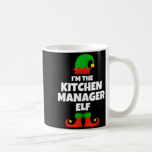 I'm The Kitchen Manager Elf Family Pajama Christma Kaffeetasse (Rechts)