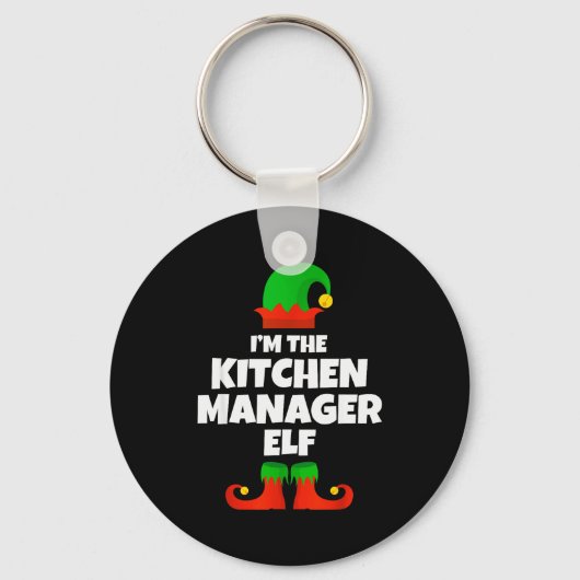 I'm The Kitchen Manager Elf Family Pajama Christma Schlüsselanhänger (Vorderseite)