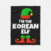 I'm The Korean Elf Family Pajama Christmas Funny K Fleecedecke (Vorderseite)
