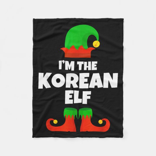 I'm The Korean Elf Family Pajama Christmas Funny K Fleecedecke (Vorderseite)