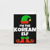 I'm The Korean Elf Family Pajama Christmas Funny K Karte (Vorderseite)