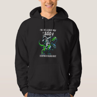 I'm The Legendary Jaxon Funny Astronaut Dinosaur C Hoodie