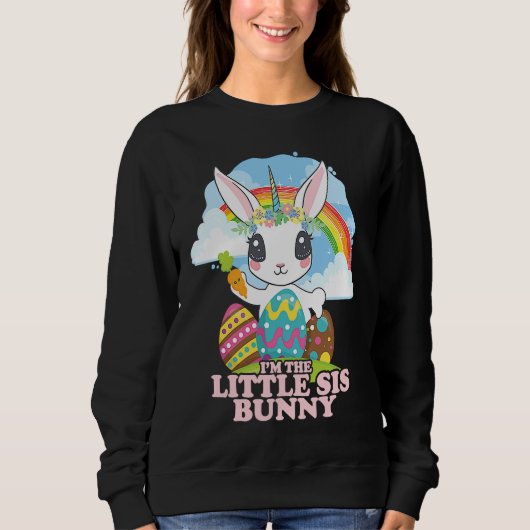 I'm The Little Sis Bunny Family Matching Easter Un Sweatshirt (Vorderseite)
