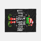 I'm The Little Sister Elf Christmas Family Pjs Cos Fleecedecke (Vorderseite (Horizontal))