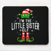 I'm The Little Sister Elf Christmas Family Pjs Cos Mousepad (Vorne)