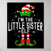 I'm The Little Sister Elf Christmas Family Pjs Cos Poster (Vorne)