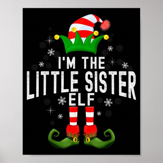 I'm The Little Sister Elf Christmas Family Pjs Cos Poster (Vorne)