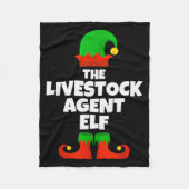 I'm The Livestock Agent Elf Family Pajama Christma Fleecedecke (Vorderseite)