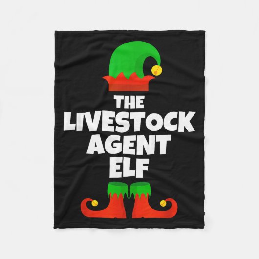 I'm The Livestock Agent Elf Family Pajama Christma Fleecedecke (Vorderseite)