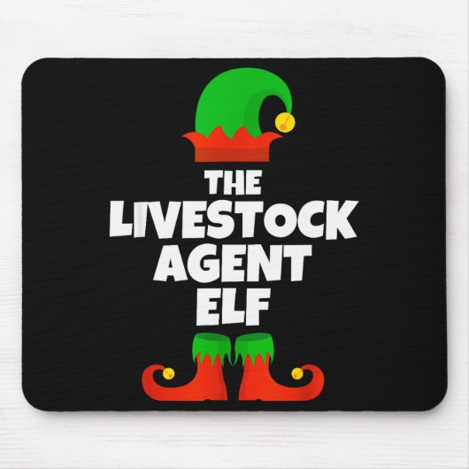 I'm The Livestock Agent Elf Family Pajama Christma Mousepad (Vorne)