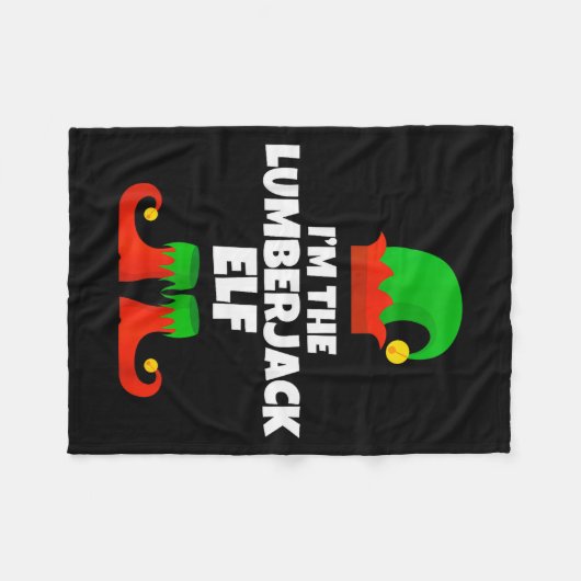 I'm The Lumberjack Elf Family Pajama Christmas Fun Fleecedecke (Vorderseite (Horizontal))