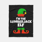 I'm The Lumberjack Elf Family Pajama Christmas Fun Fleecedecke (Vorderseite)