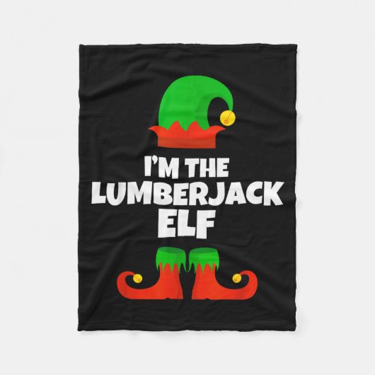 I'm The Lumberjack Elf Family Pajama Christmas Fun Fleecedecke (Vorderseite)