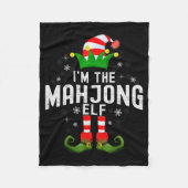 I'm The Mahjong Elf Christmas Family Pjs Costume Fleecedecke (Vorderseite)