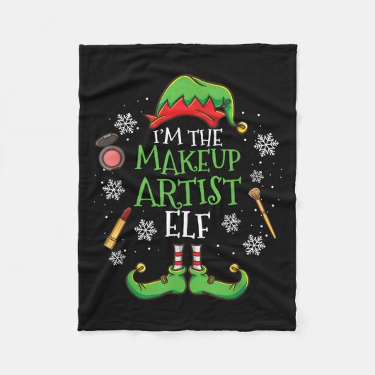 Im the Makeup Artist Elf Weihnachten Fleecedecke (Vorderseite)