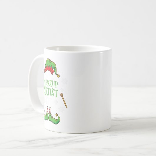 Im the Makeup Artist Elf Weihnachten Kaffeetasse (Vorderseite Links)